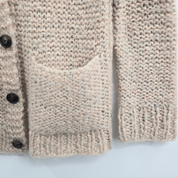 Scotch & Soda Cardigan Sweater Blush Mohair Blend Knit - Picture 4 of 14
